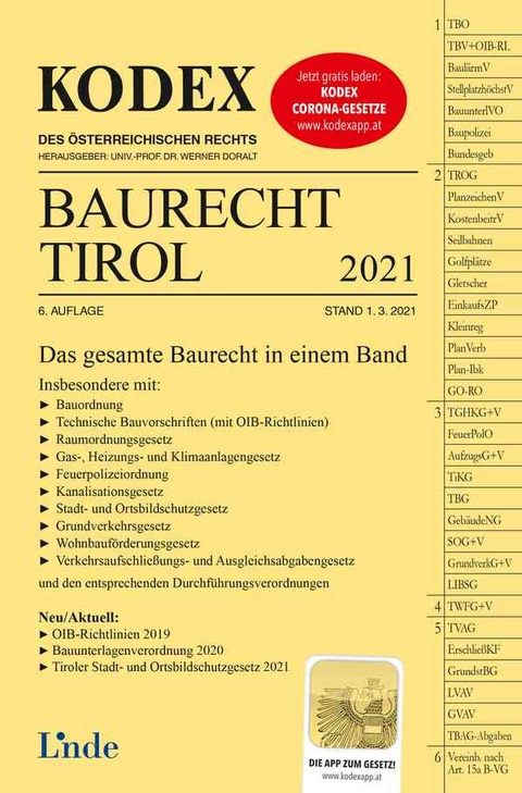 KODEX Baurecht Tirol 2021 - Barbara Gstir