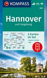 KOMPASS Wanderkarte 848 KOMPASS Wanderkarten-Set: Hannover und Umgebung - Wanderkarten-Set mit Naturführer in der Schutzhülle. GPS-genau. - 1:50000 - WK 848