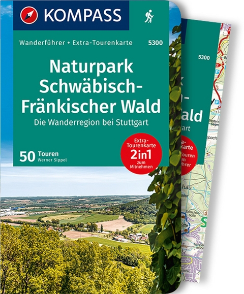 KOMPASS Wanderführer Naturpark Schwäbisch-Fränkischer Wald, Die Wanderregion bei Stuttgart, 50 Touren - Werner Sippel