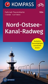 KOMPASS Fahrrad-Tourenkarte Nord-Ostsee-Kanal-Radweg 1:50.000 - 