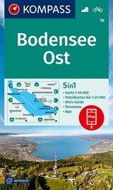 KOMPASS Wanderkarte 1b Bodensee Ost 1:50.000 - 