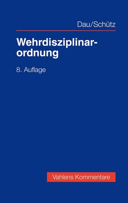 Wehrdisziplinarordnung - Klaus Dau