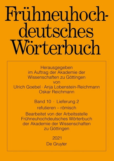 Frühneuhochdeutsches Wörterbuch / refutieren – römisch - 