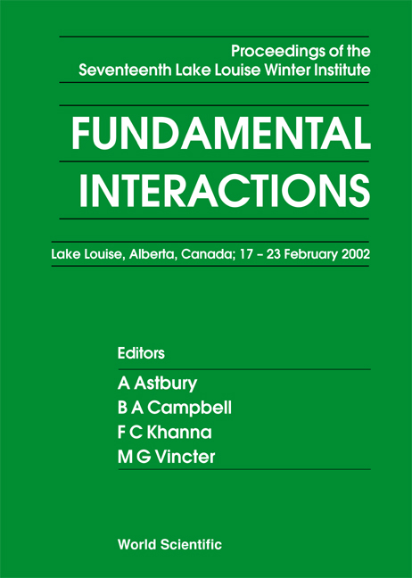 FUNDAMENTAL INTERACTIONS - 