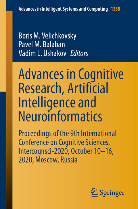 Advances in Cognitive Research, Artificial Intelligence and Neuroinformatics - 