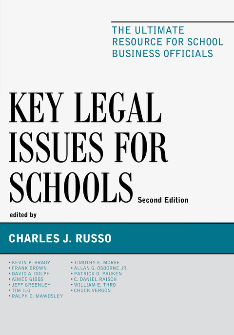 Key Legal Issues for Schools - 