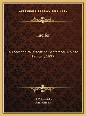 Lucifer - H P Blavatsky