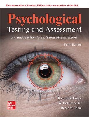 Psychological Testing and Assessment ISE - Ronald Jay Cohen, W. Joel Schneider, Renée Tobin