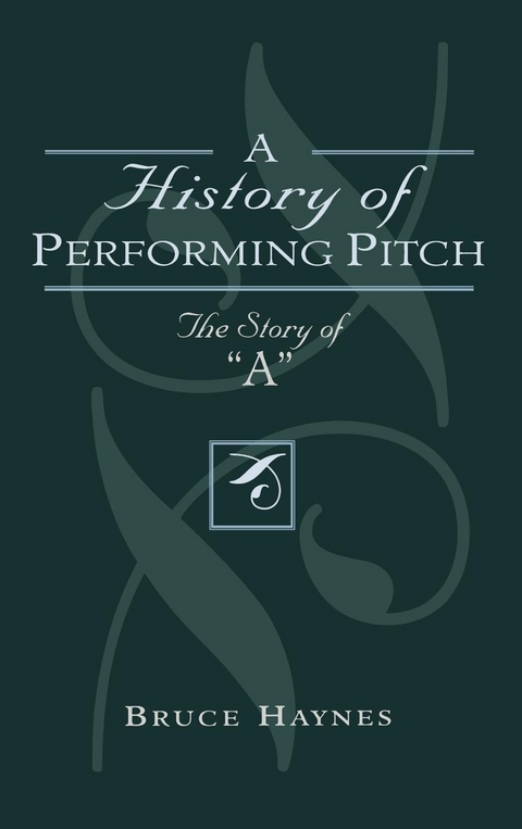 History of Performing Pitch -  Bruce Haynes