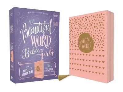 NIV, Beautiful Word Bible for Girls, Updated Edition, Leathersoft, Zippered, Pink, Red Letter, Comfort Print -  Zonderkidz