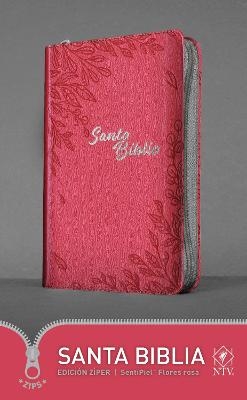 Santa Biblia NTV, Edicion ziper, Flores rosa (SentiPiel) -  Tyndale