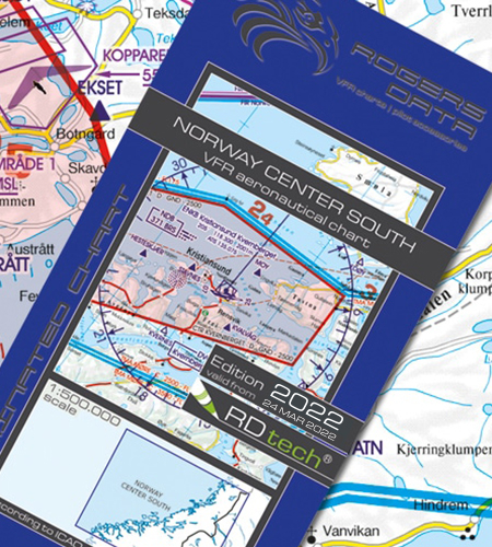 Norway Center South ICAO VFR Luftfahrtkarte 500k