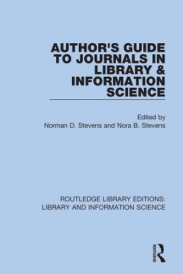 Author's Guide to Journals in Library & Information Science - 