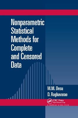 Nonparametric Statistical Methods For Complete and Censored Data - M.M. Desu, D. Raghavarao