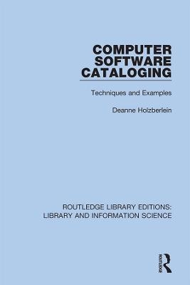 Computer Software Cataloging - 