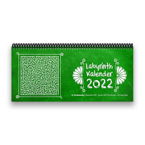 Tischkalender- Planer 2022 „Labyrinth“ Buntkalender® Grün