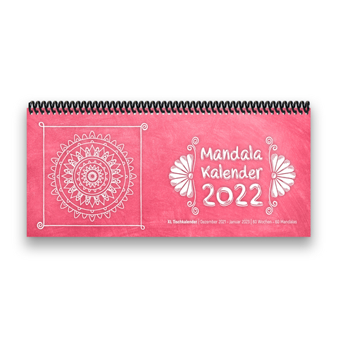 Tischkalender- Planer 2022 „Mandala“ Buntkalender® Rosa