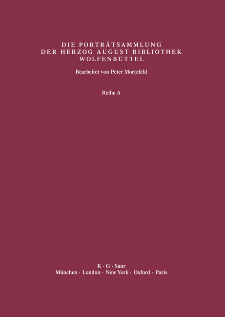 Katalog der Graphischen Porträts in der Herzog August Bibliothek... / U - Z (A22444 - A24991) - 