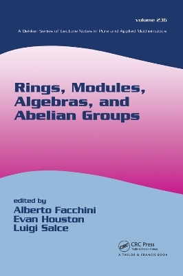 Rings, Modules, Algebras, and Abelian Groups - 