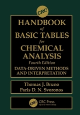 CRC Handbook of Basic Tables for Chemical Analysis - Bruno, Thomas J.; Svoronos, Paris D.N.