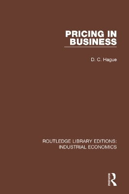 Pricing in Business - Douglas Hague