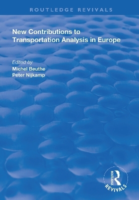 New Contributions to Transportation Analysis in Europe - 