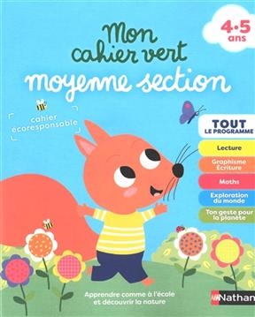 Mon cahier vert moyenne section, 4-5 ans - Stéphanie Morisson