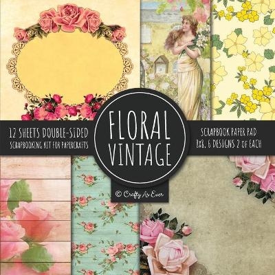 Vintage Floral Scrapbook Paper Pad 8x8 Scrapbooking Kit for Papercrafts, Cardmaking, DIY Crafts, Flower Background, Vintage Design -  Craft As Ever