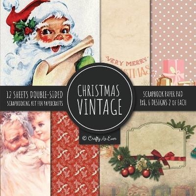 Vintage Christmas Scrapbook Paper Pad 8x8 Scrapbooking Kit for Papercrafts, Cardmaking, DIY Crafts, Holiday Theme, Retro Design -  Crafty As Ever