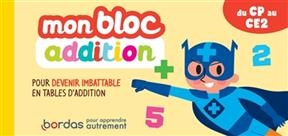 Mon bloc addition du CP au CE2 : pour devenir imbattable en tables d'addition