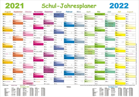 Schul-Jahresplaner 2021/2022-Set - 