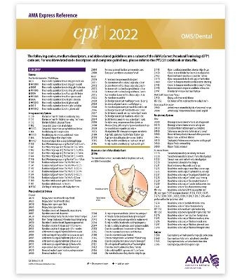 CPT Express Reference Coding Card 2022: OMS/Dental -  American Medical Association