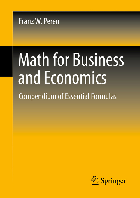 Math for Business and Economics - Franz W. Peren