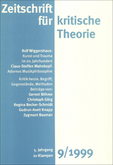 Zeitschrift für kritische Theorie / Zeitschrift für kritische Theorie, Heft 9 - Schweppenhäuser, Gerhard; Bock, Wolfgang; Kramer, Sven