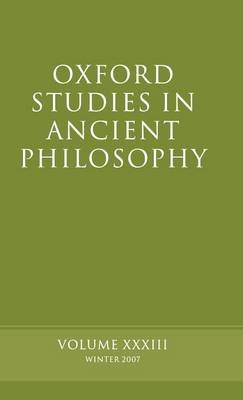 Oxford Studies in Ancient Philosophy XXXIII - 