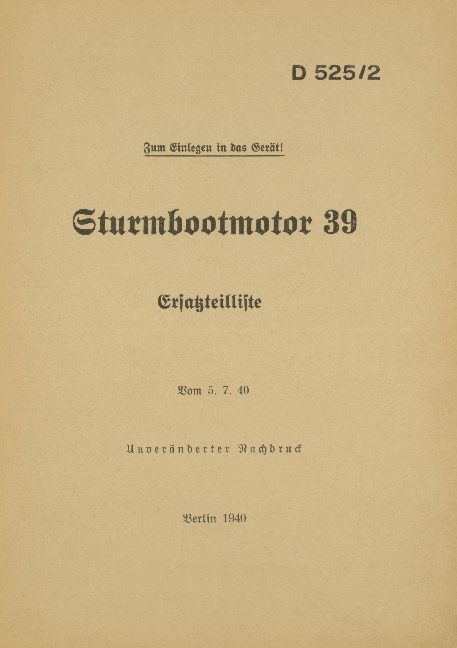 D 525/2 Sturmbootmotor 39 - Ersatzteilliste - 