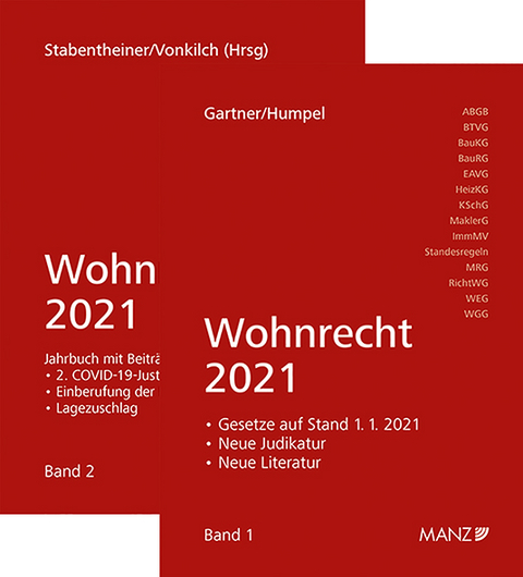 PAKET: Wohnrecht 2021 Band 1 + 2 - 