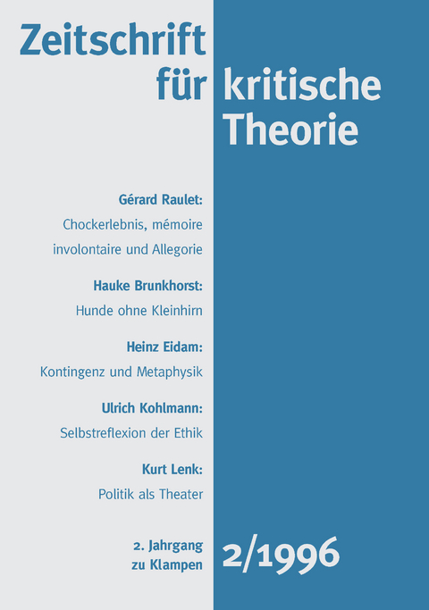 Zeitschrift für kritische Theorie / Zeitschrift für kritische Theorie, Heft 2 - 