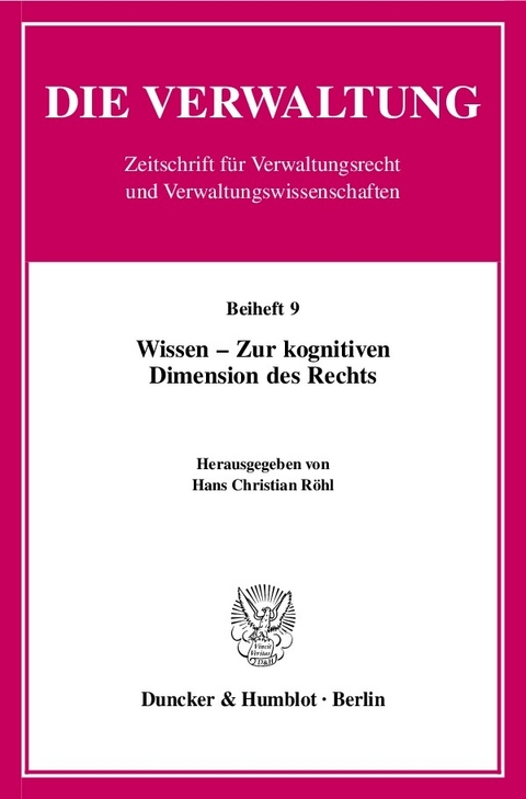 Wissen - Zur kognitiven Dimension des Rechts. - 