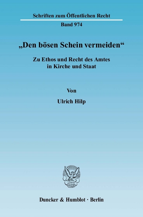 »Den bösen Schein vermeiden«. -  Ulrich Hilp