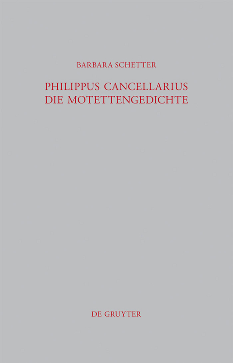 Philippus Cancellarius - Barbara Schetter