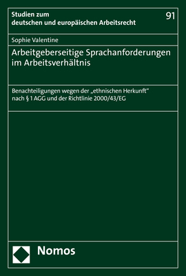 Arbeitgeberseitige Sprachanforderungen im Arbeitsverhältnis - Sophie Valentine