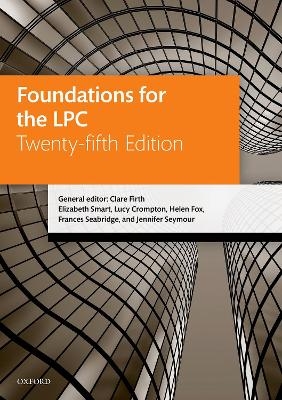 Foundations for the LPC - Clare Firth, Elizabeth Smart, Lucy Crompton, Helen Fox, Frances Seabridge