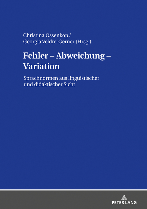 Fehler – Abweichung – Variation - 