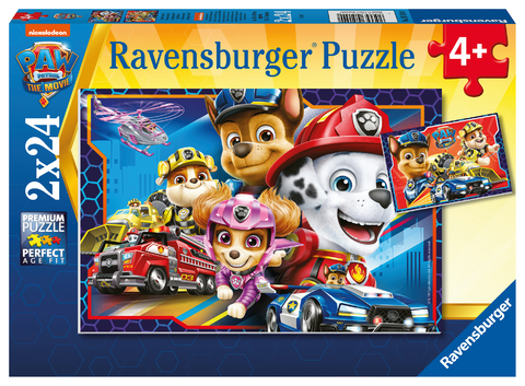 Ravensburger Kinderpuzzle - 05154 Allzeit bereit! - Puzzle für Kinder ab 4 Jahren, Paw Patrol Puzzle mit 2x24 Teilen