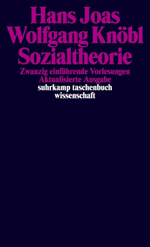 Sozialtheorie - Hans Joas, Wolfgang Knöbl