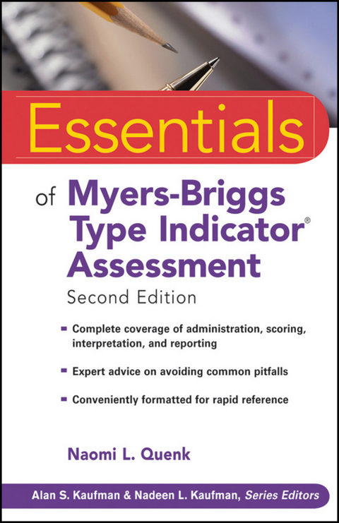 Essentials of Myers-Briggs Type Indicator Assessment -  Naomi L. Quenk