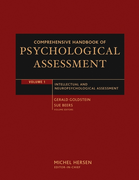 Comprehensive Handbook of Psychological Assessment, Volume 1 - 