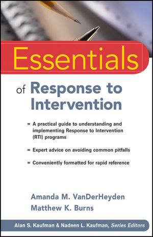 Essentials of Response to Intervention - Amanda M. VanDerHeyden, Matthew K. Burns