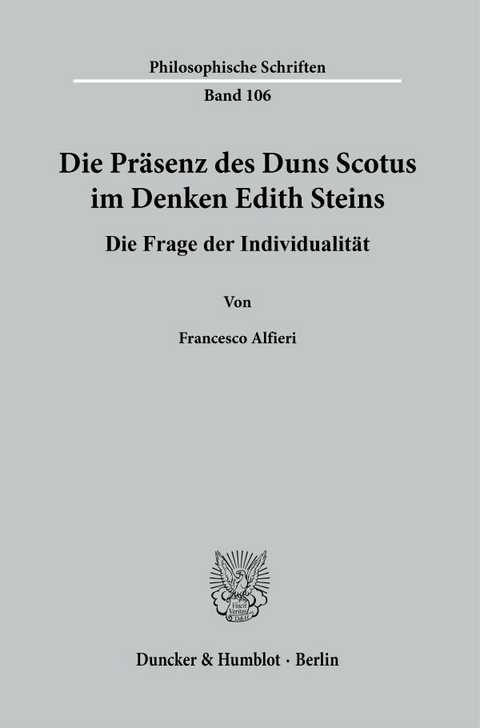 Die Präsenz des Duns Scotus im Denken Edith Steins. - Francesco Alfieri